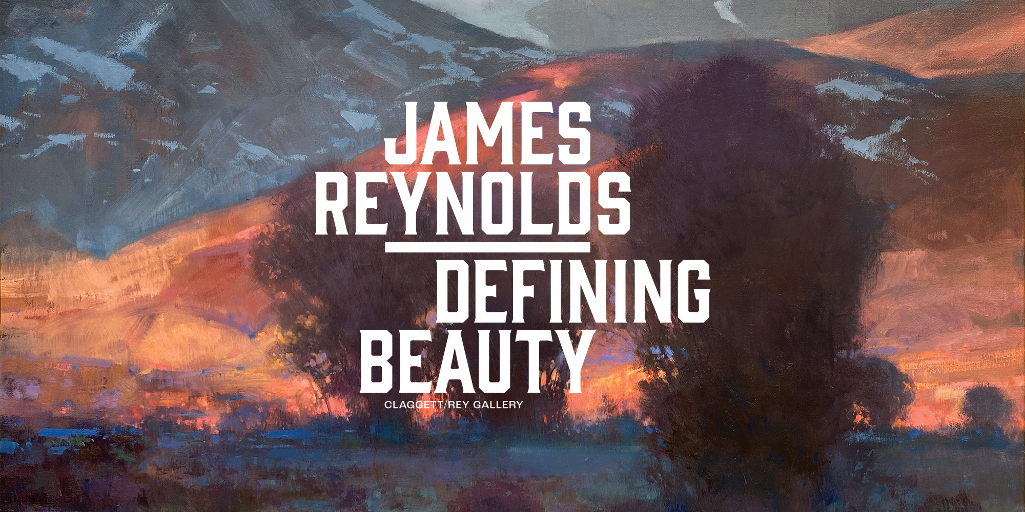 The type lock up used to promote James Reynolds: Defining Beauty.