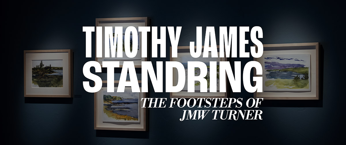The wordmark for Timothy James Standring's Exhibition The Footsteps of JMW Turner